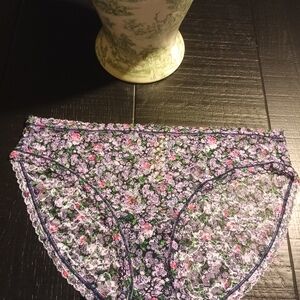 Victoria's Secret Purple Floral Lace Panties